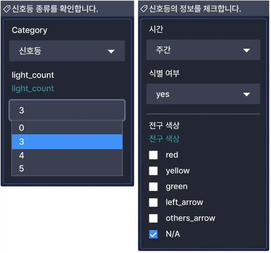 차량용 신호 감지 이미지